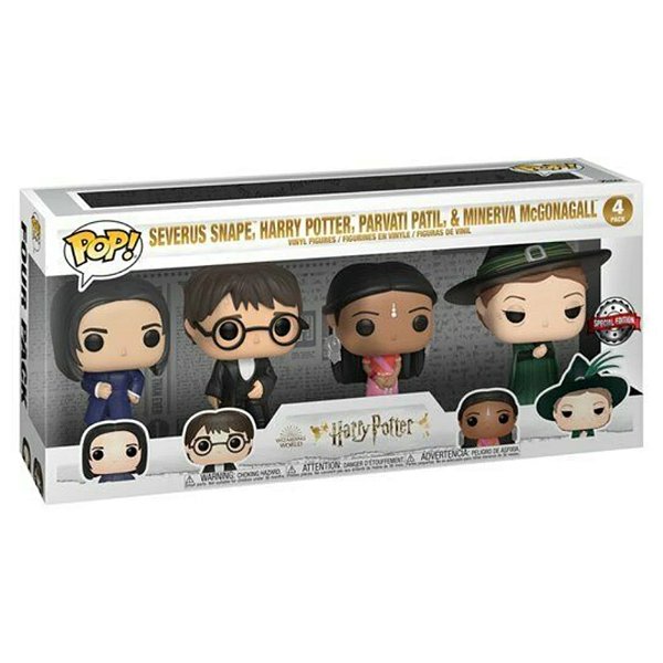 Funko Pop! Filme Harry Potter Severus Snape Parvati Patil Minerva McGonagall 4 Pack Exclusivo
